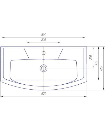 Тумба с раковиной бежевый глянец/белый глянец 87,5 см Bellezza Мари 4632914000225 + 4620008197456