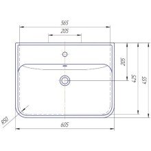 Тумба с раковиной белый глянец 60,5 см Bellezza Олимпия 4639309110019 + 4640021061152