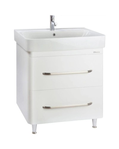 Тумба с раковиной белый глянец 60,5 см Bellezza Олимпия 4639309110019 + 4640021061152