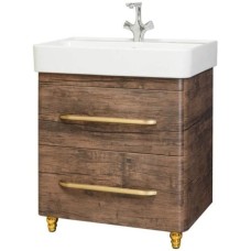 Тумба с раковиной орех 60,5 см Bellezza Олимпия 4639309110439 + 4640021061152