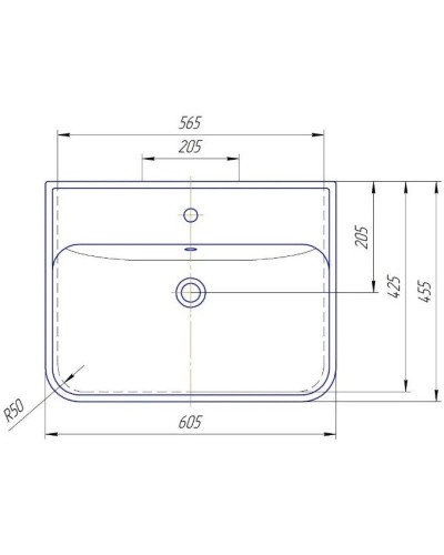 Тумба с раковиной орех 60,5 см Bellezza Олимпия 4639309110439 + 4640021061152