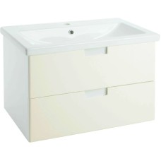 Тумба с раковиной бежевый глянец/белый глянец 100 см Bellezza Пегас 4630417270077 + 5902115715297