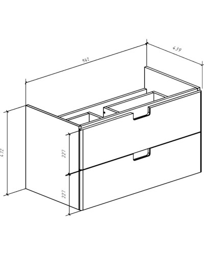 Тумба с раковиной красный глянец/белый глянец 100 см Bellezza Пегас 4630417270039 + 5902115715297
