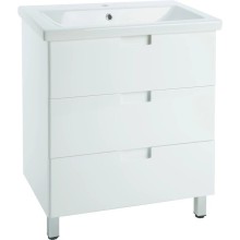 Тумба с раковиной белый глянец 100 см Bellezza Пегас 4630417140011 + 5902115715297