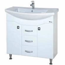 Тумба с раковиной белый глянец 76 см Bellezza Джулия 4631212000012 + 4620008197371