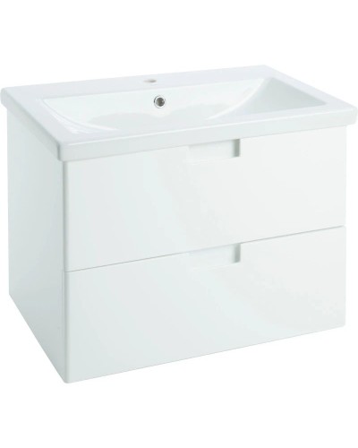 Тумба с раковиной белый глянец 60 см Bellezza Пегас 4630409270016 + 4690311045409