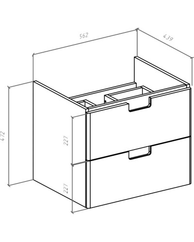 Тумба с раковиной белый глянец 60 см Bellezza Пегас 4630409270016 + 4690311045409