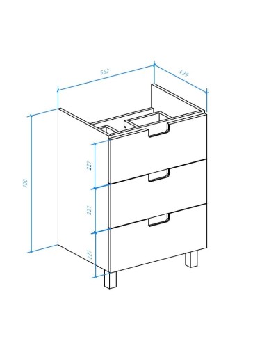 Тумба с раковиной бежевый глянец/белый глянец 60 см Bellezza Пегас 4630409140074 + 4690311045409