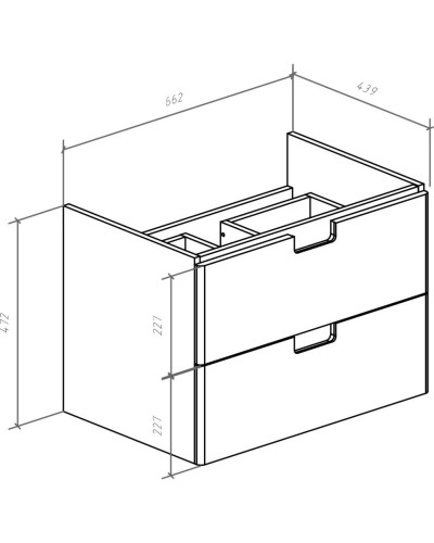 Тумба с раковиной черный глянец/белый глянец 70 см Bellezza Пегас 4630411270042 + 4690311050410