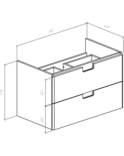 Тумба с раковиной бежевый глянец/белый глянец 80 см Bellezza Пегас 4630413270071 + 4690311045416