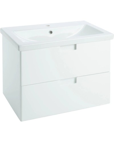 Тумба с раковиной белый глянец 80 см Bellezza Пегас 4630413270019 + 4690311045416