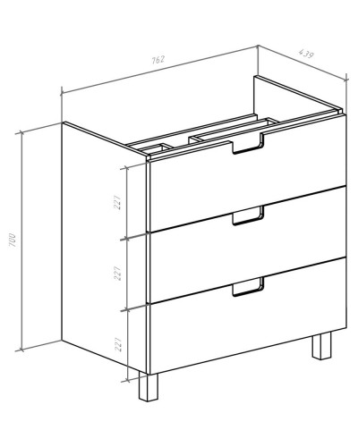 Тумба с раковиной белый глянец 80 см Bellezza Пегас 4630413140015 + 4690311045416