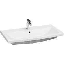 Тумба с раковиной бежевый глянец/белый глянец 89,5 см Bellezza Пегас 4630415140075 + 5902115715303