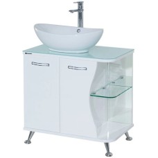 Тумба с раковиной белый глянец 71 см Bellezza Рио 4633611242017 + 4620008193823