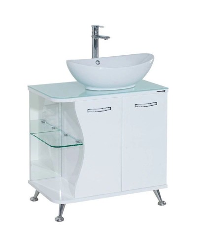 Тумба с раковиной белый глянец 71 см Bellezza Рио 4633611241010 + 4620008193823