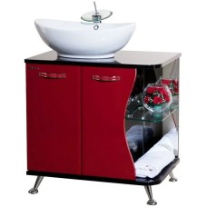 Тумба с раковиной красный глянец/черный глянец 71 см Bellezza Рио 4633611242215 + 4620008193823