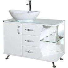 Тумба с раковиной белый глянец 91 см Bellezza Рио 4633615142016 + 4620008193823
