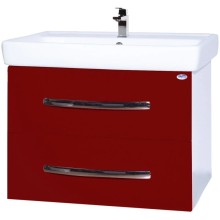 Тумба с раковиной красный глянец/белый глянец 60 см Bellezza Рокко 4635309670034 + 4620000148562
