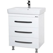 Тумба с раковиной белый глянец 60 см Bellezza Рокко 4635309660011 + 4620000148562