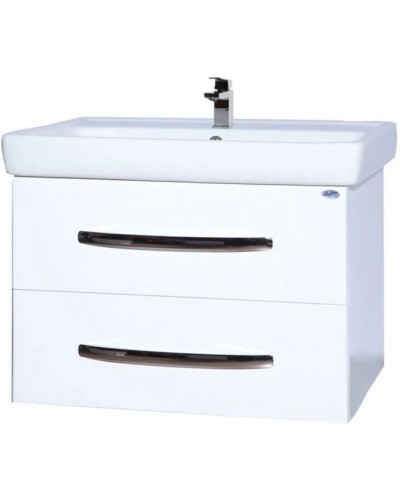 Тумба с раковиной белый глянец 70 см Bellezza Рокко 4635311670015 + 4620000148555