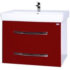 Тумба с раковиной красный глянец/белый глянец 70 см Bellezza Рокко 4635311670039 + 4620000148555