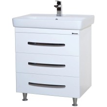 Тумба с раковиной белый глянец 70 см Bellezza Рокко 4635311660016 + 4620000148555