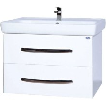 Тумба с раковиной белый глянец 80 см Bellezza Рокко 4635313670013 + 4620000148579