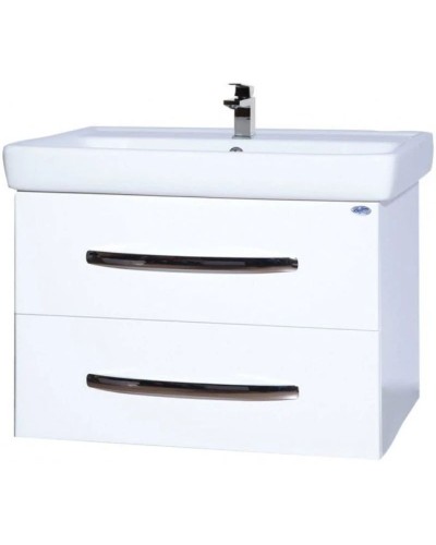 Тумба с раковиной белый глянец 80 см Bellezza Рокко 4635313670013 + 4620000148579