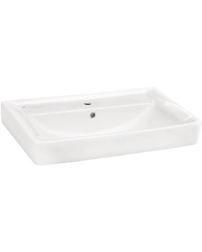 Тумба с раковиной бежевый глянец/белый глянец 80 см Bellezza Рокко 4635313660076 + 4620000148579