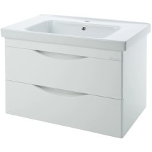 Тумба с раковиной белый глянец 100,5 см Bellezza Санриса 4630117270018 + 4660018641259