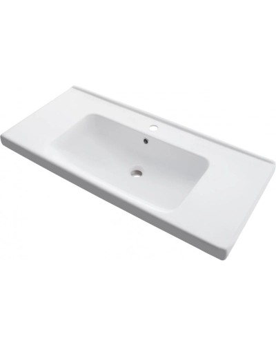 Тумба с раковиной белый глянец 100,5 см Bellezza Санриса 4630117270018 + 4660018641259