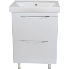 Тумба с раковиной белый глянец 60,5 см Bellezza Санриса 4630109660018 + 4690311076861