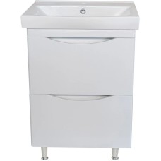 Тумба с раковиной белый глянец 60,5 см Bellezza Санриса 4630109660018 + 4690311076861