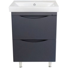 Тумба с раковиной серебро 60,5 см Bellezza Санриса 4630109660360 + 4690311076861