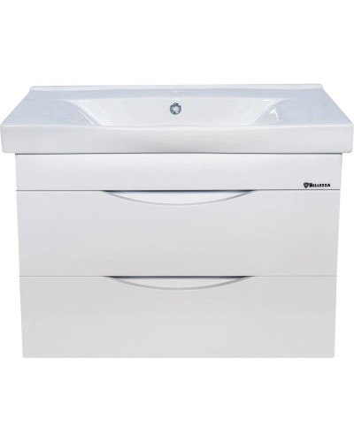 Тумба с раковиной белый глянец 80,5 см Bellezza Санриса 4630113180014 + 4690311076878