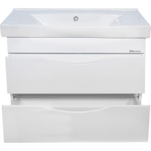 Тумба с раковиной белый глянец 80,5 см Bellezza Санриса 4630113180014 + 4690311076878