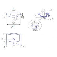 Тумба с раковиной белый глянец 80,5 см Bellezza Санриса 4630113180014 + 4690311076878