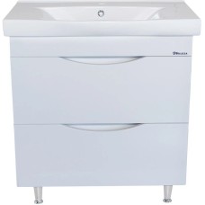 Тумба с раковиной белый глянец 80,5 см Bellezza Санриса 4630113660011 + 4690311076878