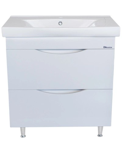 Тумба с раковиной белый глянец 80,5 см Bellezza Санриса 4630113660011 + 4690311076878