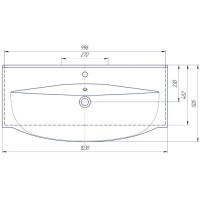 Тумба с раковиной белый глянец 103 см Bellezza Сесилия 4639718110013 + 4640021061800