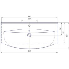 Тумба с раковиной белый глянец 103 см Bellezza Сесилия 4639718110013 + 4640021061800