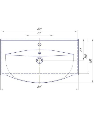 Тумба с раковиной белый глянец 86,5 см Bellezza Сесилия 4639714110017 + 4640021060780