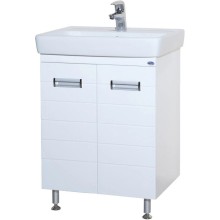 Тумба с раковиной белый глянец 60 см Bellezza Сиена 4633909660011 + 4620000148562