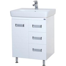 Тумба с раковиной белый глянец 70 см Bellezza Сиена 4633911310010 + 4620000148555