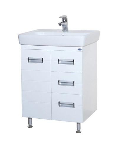 Тумба с раковиной белый глянец 70 см Bellezza Сиена 4633911310010 + 4620000148555