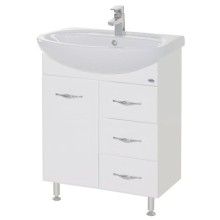 Тумба с раковиной белый глянец 66,5 см Bellezza Стелла 4636010140014 + 4620000141426