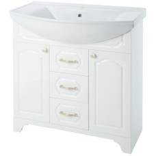 Тумба с раковиной белый глянец 76 см Bellezza Тиффани 4630512110018 + 4620008197470