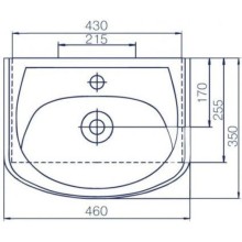 Тумба с раковиной бежевый глянец/белый глянец 46 см Bellezza Уют 4635023000070 + 4620008192741