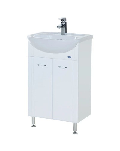 Тумба с раковиной белый глянец 51 см Bellezza Уют 4635006240011 + 4620008192758