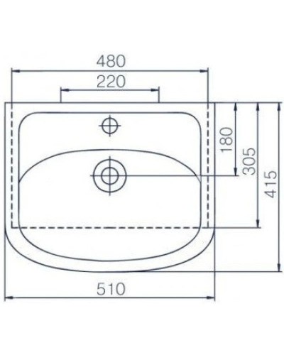 Тумба с раковиной белый глянец 51 см Bellezza Уют 4635006070014 + 4620008192758